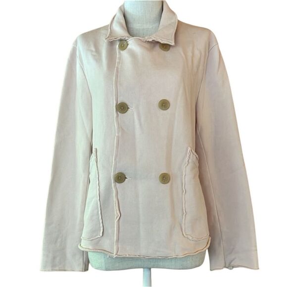 FRANK & EILEEN NEW TRIPLE FLEECE BELFAST ENGLISH PEACOAT IN BISCOTTI M - Picture 4 of 8